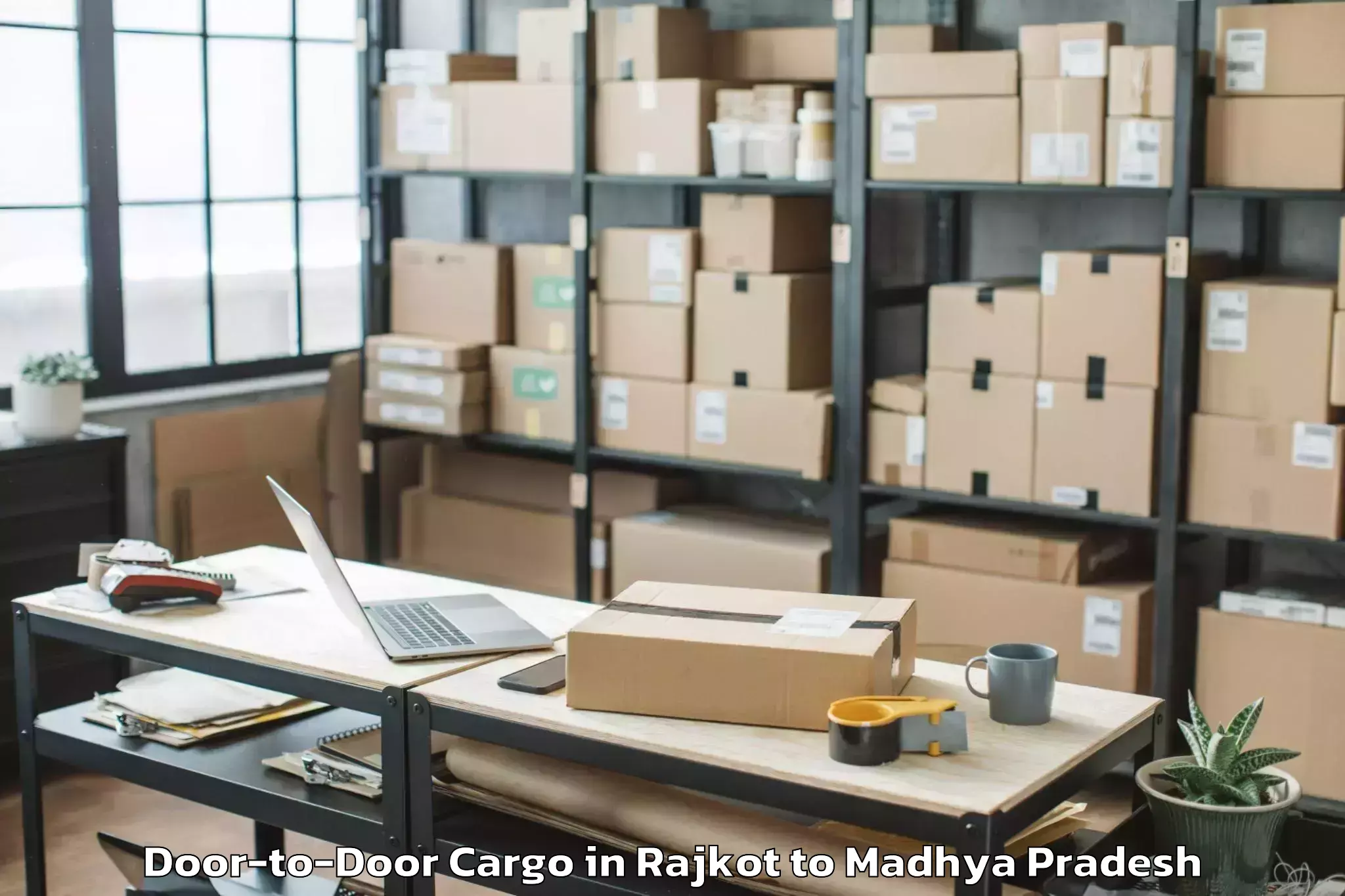 Top Rajkot to Kutauli Door To Door Cargo Available